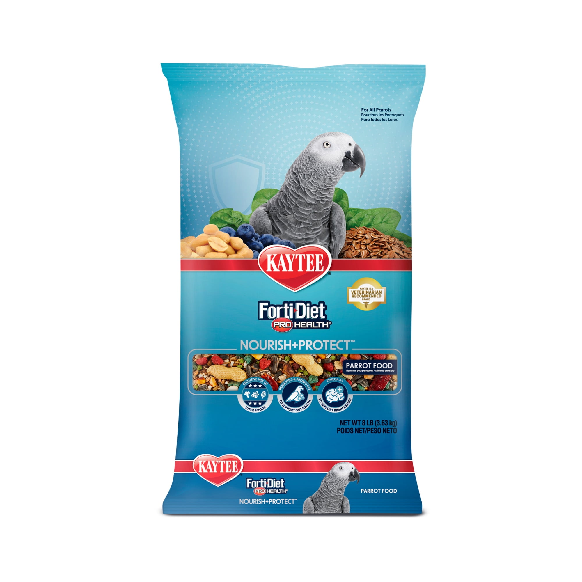 Kaytee Forti-Diet Pro Health Nourish+Protect Parrot Food 8 Pounds