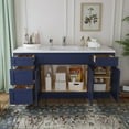 thumbnail image 3 of 60 in. W x 21 in. D x 32.5 in. H Bath Vanity Cabinet without Top in Blue, 3 of 5
