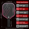 thumbnail image 5 of USAPA Approved Carbon Fiber Pickleball Paddles(16mm) Sandblasted Surface T700 Pickle Ball Rackets for All Skill Level Bubble, 1 Paddle, 2 Balls, 5 of 12