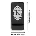 thumbnail image 2 of Stainless Steel Alphabet Letter K initial Classic Slim Money Clip Credit Card Holder, 2 of 2