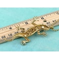 thumbnail image 3 of Golden Tone Topaz Crystal Rhinestone Lizard Salamander Reptile Pendant Necklace, 3 of 4
