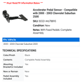 thumbnail image 2 of Accelerator Pedal Sensor - Compatible with 2000 - 2003 Chevy Suburban 2500 2001 2002, 2 of 2
