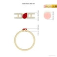 thumbnail image 4 of ANGARA Natural Tilted Pear Ruby Parallel Split Shank Ring in 14K Yellow Gold for Women (Size-6x4mm) | July Birthstone, Birthday, Anniversary, Jewelry Gift for Women | Natural Ruby Ring, 4 of 9