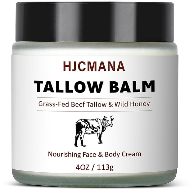 Bálsamo de sebo de res HJCMANA para piel 120 ml con miel de pasto rojo