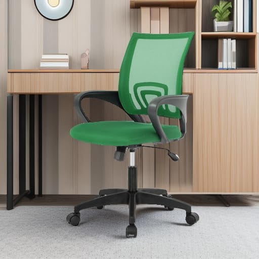 PayLessHere Green Ergonomic Office Chair - Adjustable Mesh w/Lumbar Support