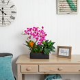 thumbnail image 3 of Nearly Natural 1470-PP Dendrobium & Arrangement de Broméliacées&44; Violet, 3 of 6