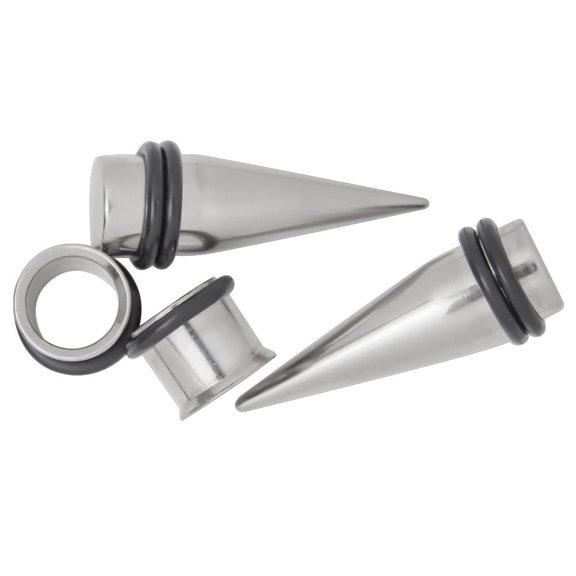 00 Gauge Taper and Tunnel Kit - O-Rings Included - 316L Surgical Steel