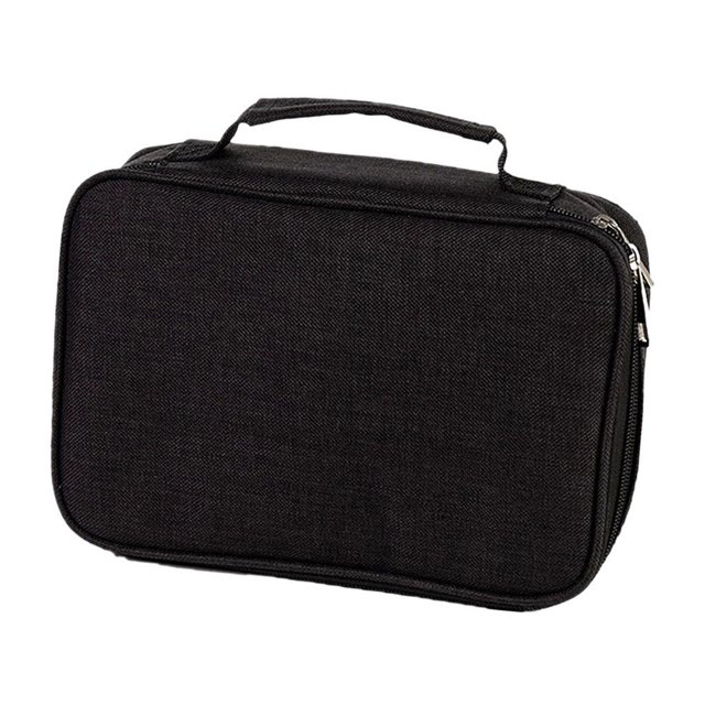 KLKCMS Trousse à Crayons 72 Emplacements Colorée Grande Capacité Fermeture Éclair Stylos Trousse Noire