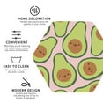 thumbnail image 4 of Kll Hexagon Drink Coasters Set Of 4,Pu Leather Absorbent Coasters Set Decorative Coffee Cup Coasters Housewarming Gift For Home Decor-Cute Avocado, 4 of 9