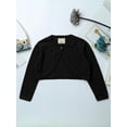 thumbnail image 5 of Aislor Kids Girls Bowknot Knitted Bolero Cardigan Single Button Closure Sweater Black 10, 5 of 7