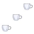 thumbnail image 1 of Bewildely Taza de doble pared temperatura tazas de jugo de fruta con aislamiento térmico alto borosilicato té regalo bebida café en forma de Type1 NO1, 1 of 6