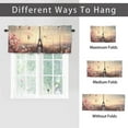thumbnail image 6 of Paris Eiffel Tower Valance Rod Pocket Window Curtain for Kitchen Retro Rose butterfly Privacy Window Valances for Living Room Kitchen 54 by 18 in, 1 Panel, 6 of 6
