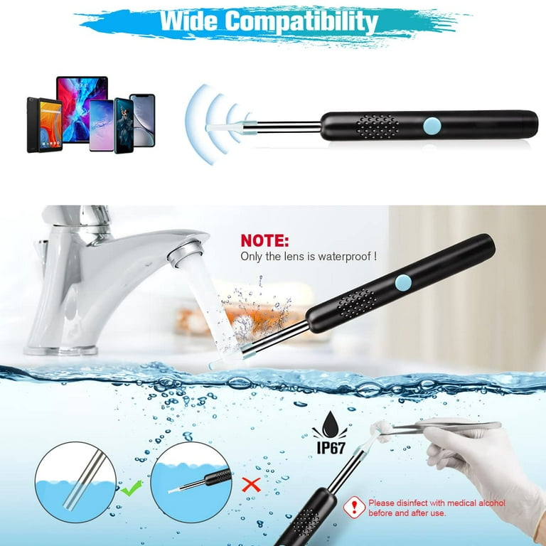 BEBIRD Ear Wax Removal, Ear Cleaner with Ear Camera, 5 Megapixels 1080P Ear  Scope, Ear Picker with 6 LED Lights, Full Set Ear Wax Removal Tool with 4