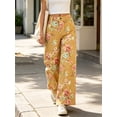thumbnail image 6 of Floral Print Women Long Jeans Wide Leg Casual Denim Pants, 6 of 8