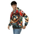 thumbnail image 4 of Saiise Mario F Mens Zip Up Hoodie Long Sleeve Full-zip Hooded Sweatshirt Pullover With Kangaroo Pocket S-3XL, 4 of 6
