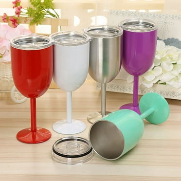 Wine Glass Stainless Steel Double Layer Goblet Red
