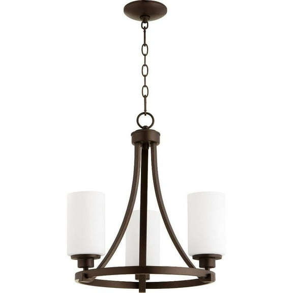 Transitional Three Light Chandelier-Oiled Bronze Finish Bailey Street Home 183-Bel-2535048