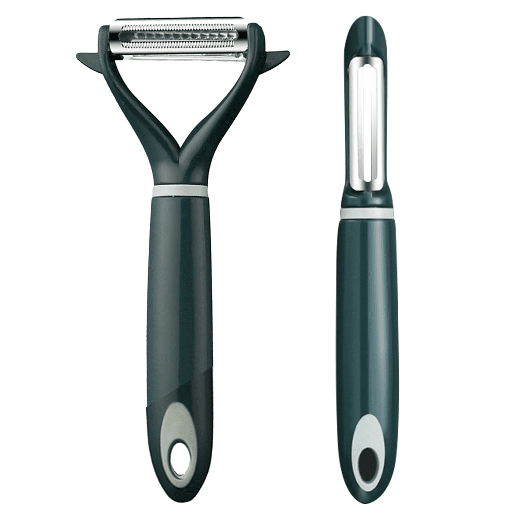 Pampered Chef #1071 Vegetable Peeler, Stainless Steel Fruit Potato Peeler,  Easy Grip Handles, 7-1/4 Inch, Black - Dutch Goat