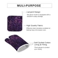 thumbnail image 3 of Simple Purple Ripple Oven Mitt And Pot Holder Set Oven Glove for Kitchen Baking Cooking Grilling, 3 of 6