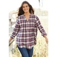 thumbnail image 4 of Woman Within Plus Size Pintucked Flannel Shirt, 4 of 4