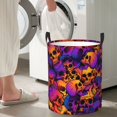 thumbnail image 5 of Sikiie Skull Print Round Dirty Clothes Basket, Waterproof Standing Foldable Storage Basket, for Laundry Room, Bedroom, Bathroom Storage-Small, 5 of 6