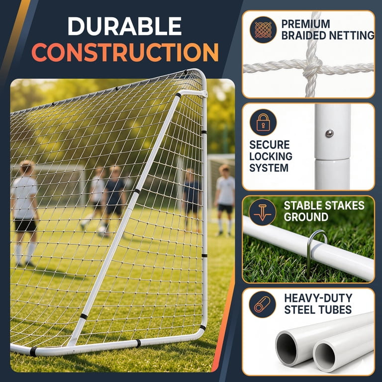 Superdeal Soccer Goal, 12' x 6' ft Steel Frame photo 3