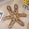 thumbnail image 5 of Sandals for Women Flats Sandal with Elastic Ankle Strap Comfortable Bohemian Womens Flat Shoes Dress Slip On Outdoor Summer Shoes, 5 of 8