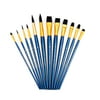 Royal & Langnickel - 12pc Zip N' Close Assorted Short Handle Artist Paint Brush Set - Black Taklon 2