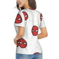 thumbnail image 3 of Spider-Man T-Shirt à Manches Courtes Col en V pour Femmes, 3 of 7