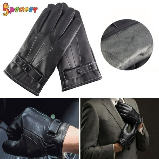 Spencer Spencer Dressy Genuine Leather Gloves for Men, Full Hand