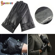 Spencer Dressy Genuine Leather Gloves for Men, Full Hand Touch Screen Texting Gloves Cold Weather Thermal Lined Driving Gloves