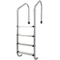 thumbnail image 7 of Pool Ladder, 304 Stainless Steel Swimming Pool Ladder, Heavy Duty Pool Escalator, 4 Step Pool Pedal Ladder, for Above Ground Pools Stair Entry System, with Handrails, 7 of 7