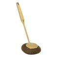 thumbnail image 1 of Long Handle Steel Wool Scrubber Deep Clean Rustproof Stainless Steel Dish Scrubber Brush for Pots Pans Grills Gold, 1 of 5