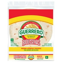 Guerrero Riquisimas Flour Tortillas, Burrito Size, 8 Count