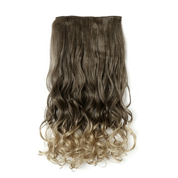OneDor 20" Curly 3/4 Full Head Synthetic Hair Extensions Clip in Hairpieces 5 Clips