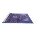 thumbnail image 2 of Ahgly Company Machine Washable Indoor Rectangle Medallion Blue Traditional Area Rugs, 2' x 3', 2 of 4