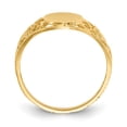 thumbnail image 2 of Solid 14k Yellow Gold Filigree Engravable Monogram Signet Ring Band Size 5, 2 of 6