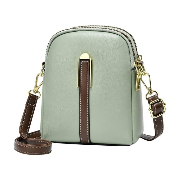 SHIMELE Mini Shoulder Phone Bag Soft Leather Crossbody Bag Stylish Embroidered Body Bag for Casual and Formal Use