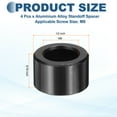 thumbnail image 2 of Uxcell 4pcs M8 Metal Spacers, M8 IDx1/2" ODx5/16" Length Aluminium Spacer Round Unthreaded Standoff Bushing Plain Finish for Screw Bolts, Black, 2 of 6