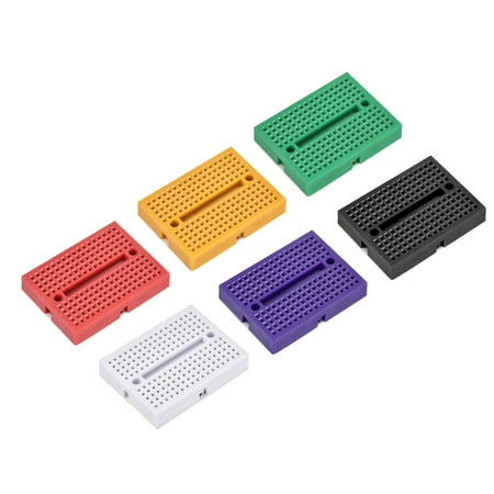 Uxcell 6pcs Mini Breadboards 170 Tie Point Solderless Breadboards for DIY Electronics kit