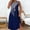 Blue, variant on Casual Womens Sun Dresses Summer Sleeveless Striped Midi Tank Dress Beach A Line Crew Neck Loose Fit Dress