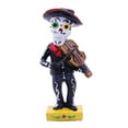 thumbnail image 2 of Dserhfy Black Mariachi Band Skeleton Statue Halloween Day of The Dead Skull Figurine Resin Collectible Folk Musician Players Ornament for Home Decor, 2 of 8