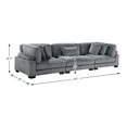 thumbnail image 3 of Lexicon Traverse Corduroy Fabric Upholstered Sofa in Gray, 3 of 5