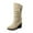 Beige, variant on Shadoumai Women Mid Calf Slouch Boot Wedge Heel Thin Lined Suede Leather Winter Shoes