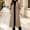 A_ Khaki, variant on Women's Warm Wool Long Sleeve Notch Lapel Three Button Long Coat with Side Pockets for Fall Winter Office Orange M
