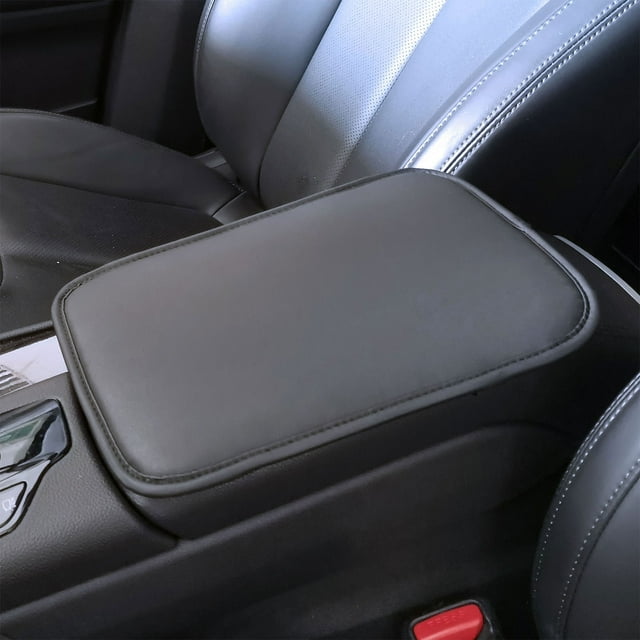 Leather Car Armrest Box Pad Car Center Console Cover - Armrest Box Mat, Memory Foam Leather Armrest Cover For Car, SUV/Truck/Vehicle Armrest Mat