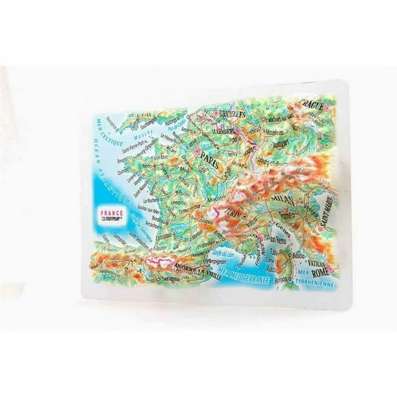 TestPlay 3241 France Raised Relief Map, Unframed - Souvenir Size