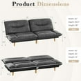 thumbnail image 3 of Homall Canapé-Lit Futon avec Dossier Réglable et Accoudoirs Réglables à Cinq Angles Canapé pour Petits Espaces Salon Bureau, 3 of 7