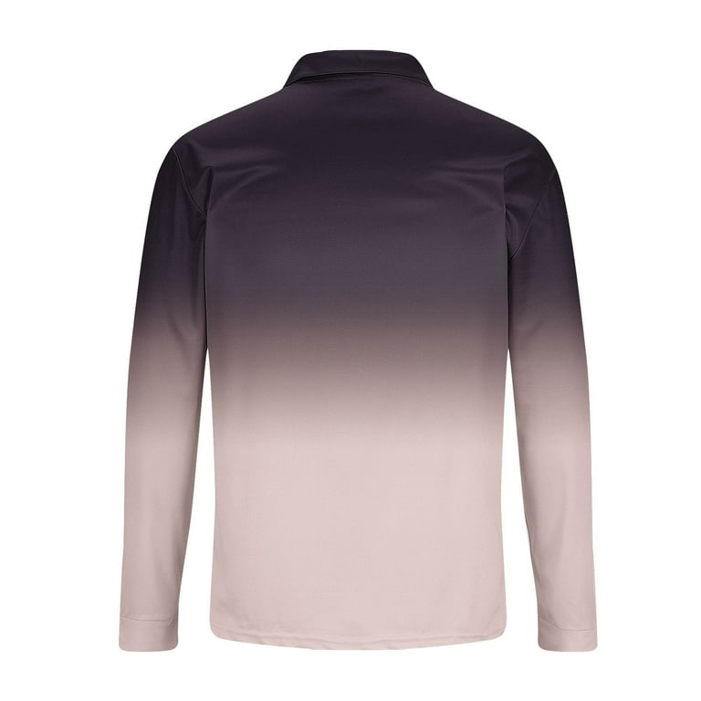 ZCFZJW Mens Knit Polo Shirts Casual Tie Dye Gradient Print Big and