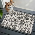 thumbnail image 4 of Farmhouse Black Large Area Rugs for Bedroom Living Room, Soft Non Slip Carpet Bedside Rug, Vintage Flower Leaf Botanical Plant Rectangular Floor Cover Kitchen Accent Rug 2'x3' for Dining Room/Office, 4 of 9